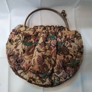 Beaded Bohemian Floral Purse